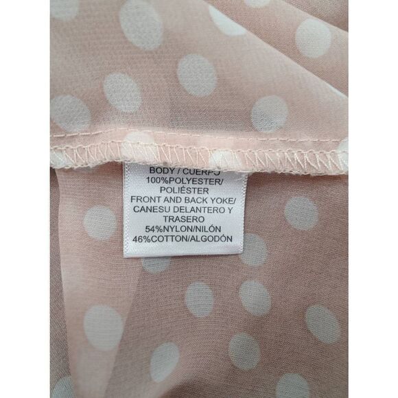 Bongo Polka Dot Button Down Blouse - Picture 6 of 6